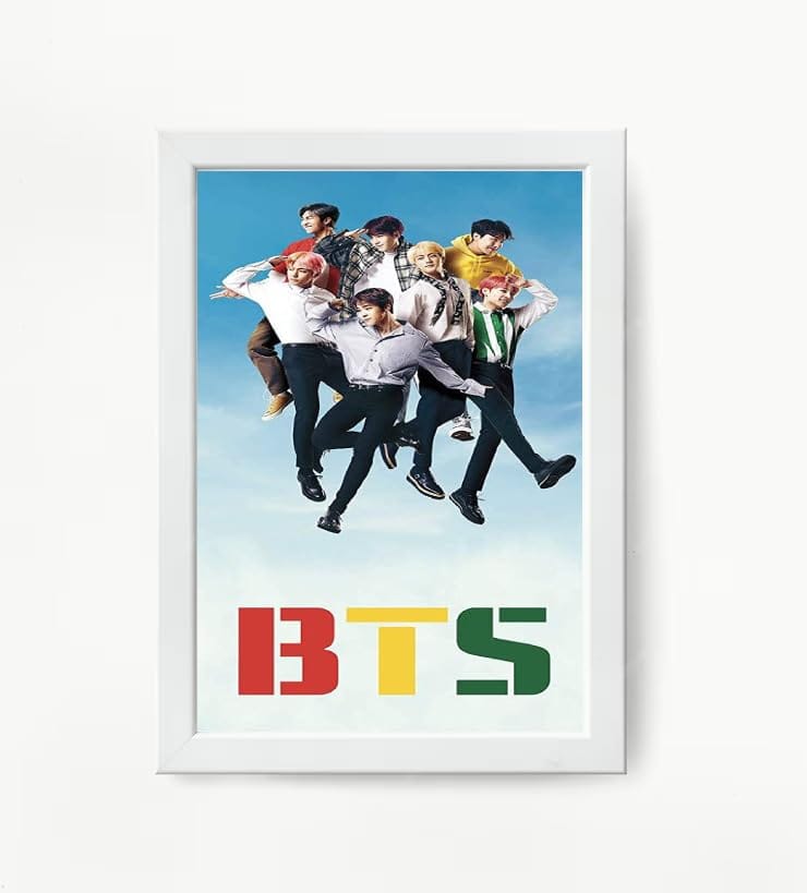 NOKKES Bts Army Bangtan Boy V suga J-Hope Jungkook Jin Jimin Rm 5X7 Inch Size Photo Frame Photo Home Office_EQW310