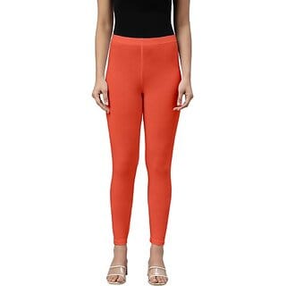 SHE PURE LUXURY WEAR Ankle Length  Ethnic Wear Legging  (Orange, Solid)