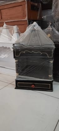 Wooden Mandir  With Window 9x15