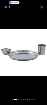 Steel dinner set