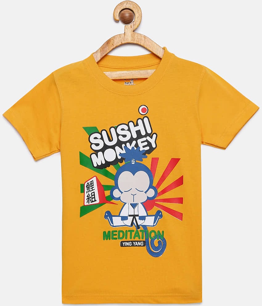Dongli Pack of 1 Boys Cotton T-Shirt ( Multi Color )