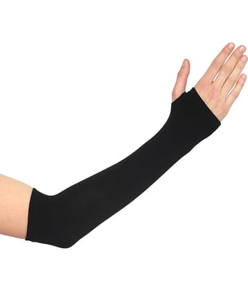 Mahek Accessories - Black Solid Riding Sleeves ( Single Set )