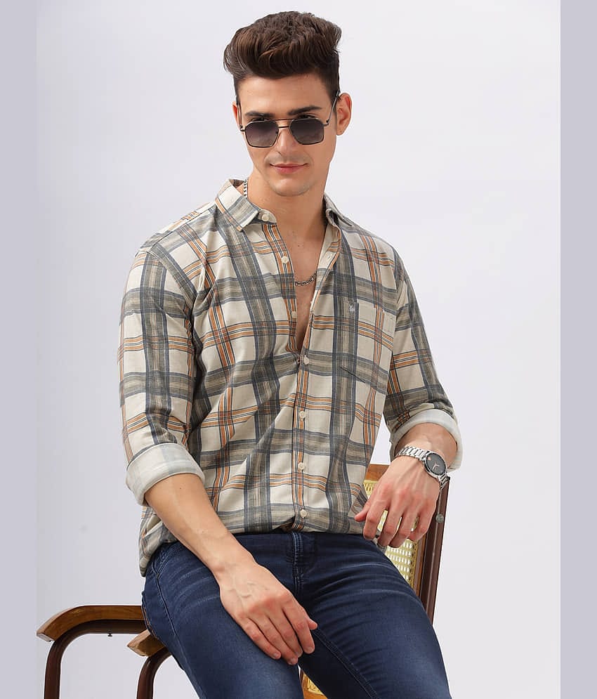 BULLMER Trendy Regular Fit Striped Causal Full Sleeve Shirt for Men_Purple