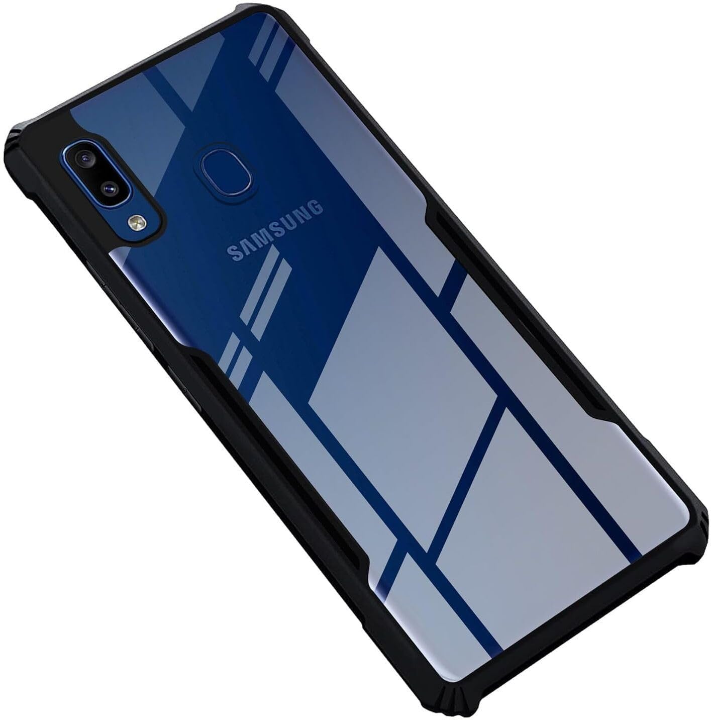 PLUGTECH Slim Shockproof Case | Matte Black Soft | Drop Protection | Precise Cutouts | Premium Mobile Cover for Samsung A20, Samsung A30