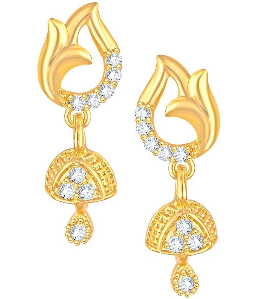VIVASTRI Golden Drop Earrings ( Pack of 1 )