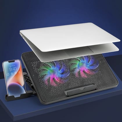Laptop Cooler Cooling Pad with 2 Quiet Led Fans, Stand for Gaming Laptop Laptop Cooler Cooling Pad with 2 Quiet Led Fans, Stand for Gaming Laptop