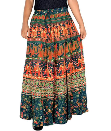 Sttoffa Cotton Wrap Skirt - Green