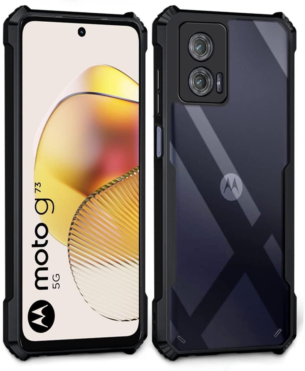 PLUGTECH Slim Shockproof Case | Matte Black Soft | Drop Protection | Precise Cutouts | Premium Mobile Cover for Moto G73