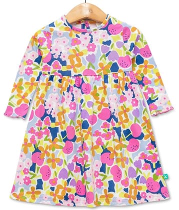 Juscubs Pack of 1 Baby Girls Cotton Frock ( White )