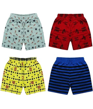 MIST N FOGG Pack of 4 Cotton Blend Shorts For Boys ( Multi )