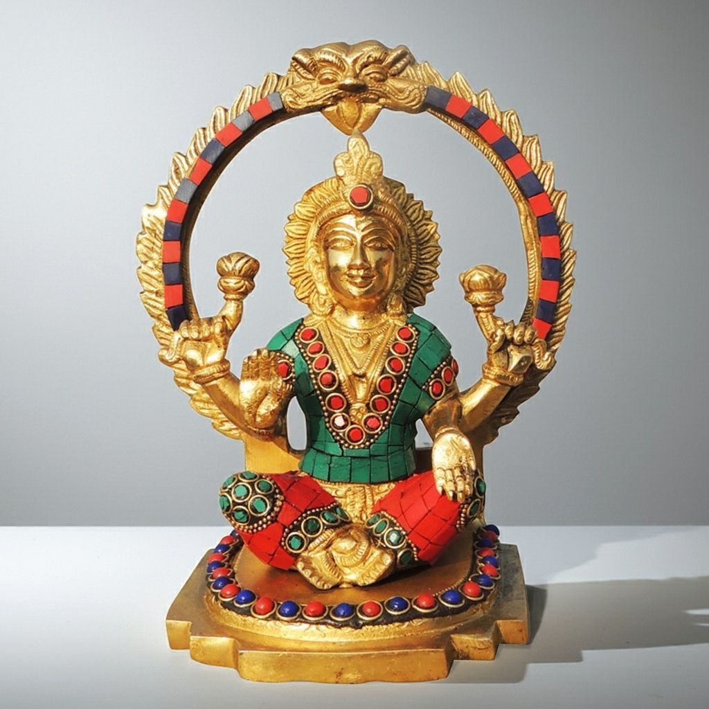 Brass Showpiece Laxmi Ji Statue (BSMAS1005 L)