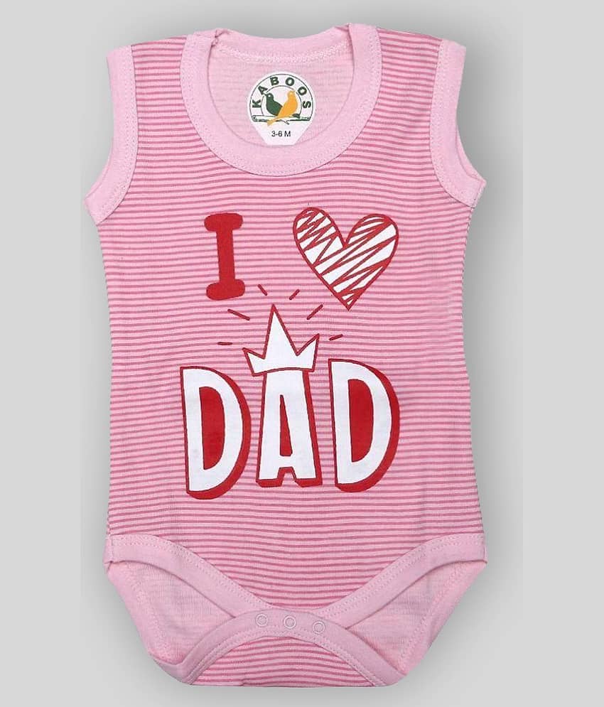 KABOOS Pack of 1 Baby Boys Cotton Bodysuit ( Pink )
