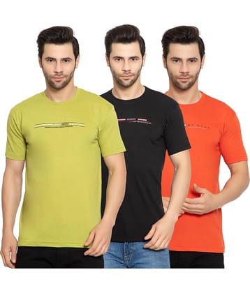 Zeffit - Cotton Blend Regular Fit Multicolor Men's Sports T-Shirt ( Pack of 3 )