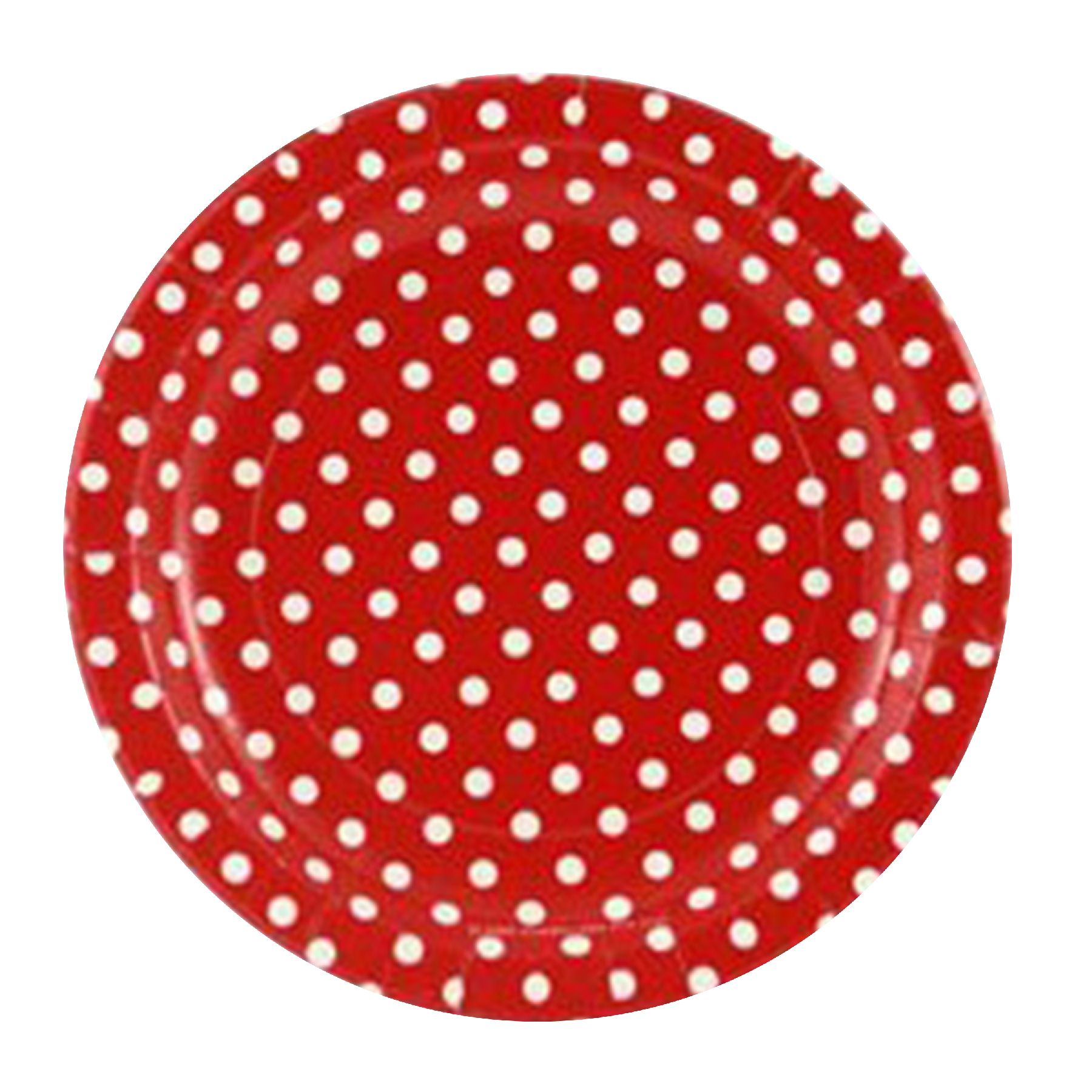 Wanna Party Red Polka Dot PaPer Plates - 10CT