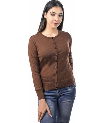 Varenyam Acrylic Brown Cardigans Dress - Single