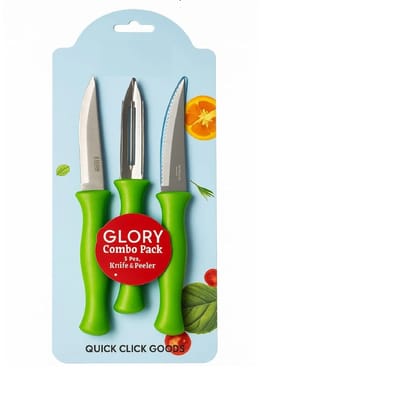 Stainless Steel Classic Kitchen Knife Set, 3 Pieces Stainless Steel Classic Kitchen Knife Set, 3 Pieces