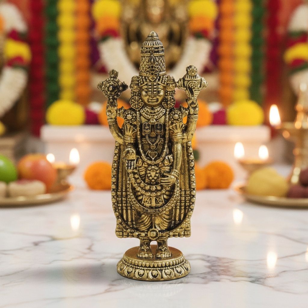 Mini Brass Balaji, Height : 3.5 Inch (BSMAS1921 C)