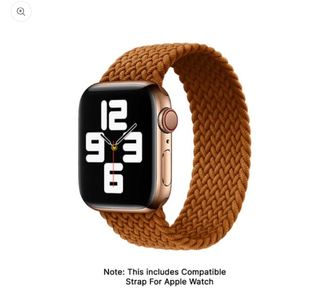 Artistic Braided Nylon Apple Watch Loop - Brown 42 MM