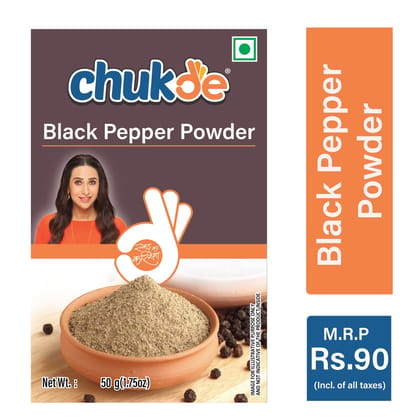 Chukde Spices Black Pepper Powder/kali mirch, 50G