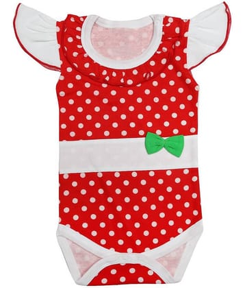 KABOOS Baby Girls Cotton Bodysuit ( Red )