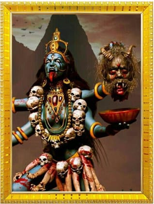 NOKKES Kali Devi Maa Mata Photo Frames Religious Photo frame 5X7 Inch Photo Frame_WE21