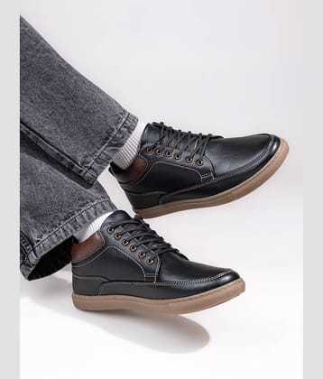 Fentacia Fentacia Men Brown Casual Mid-Top Sneakers Brown Men's Sneakers