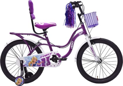 HERO Fairy 16 T (inch) Roadster Cycle (Single Speed, Purple, White, Rigid)