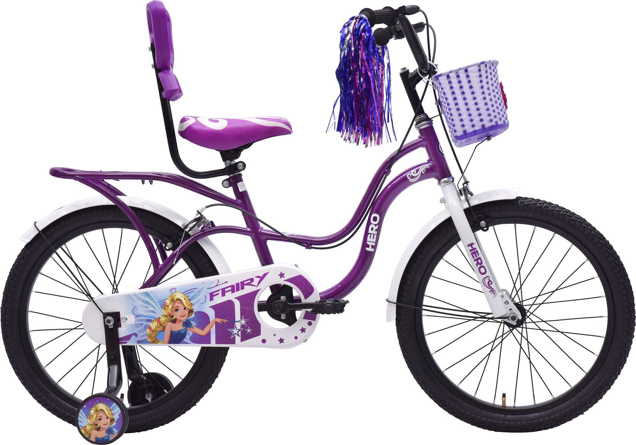 HERO Fairy 16 T (inch) Roadster Cycle (Single Speed, Purple, White, Rigid)