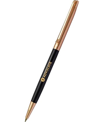 UJJi Advocate Logo Sleek Design Twist Mechanism Metal (Blue Ink) Ball Pen