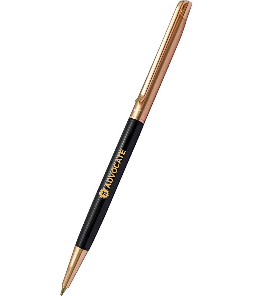 UJJi Advocate Logo Sleek Design Twist Mechanism Metal (Blue Ink) Ball Pen