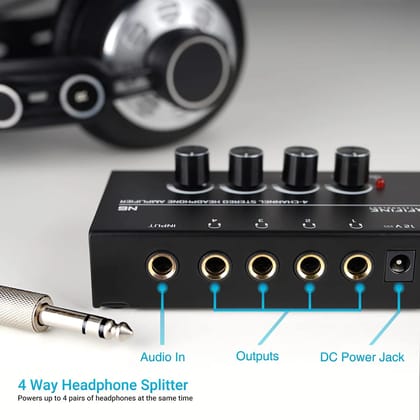 (Refurbished) FIFINE N6 - Headphone Amplifier With Stereo Output and Individual Volume Controls (Refurbished) FIFINE N6 - Headphone Amplifier With Stereo Output and Individual Volume Controls