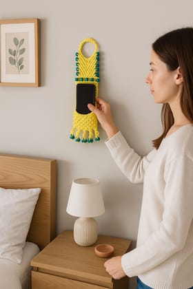 Elegant Macramé Mobile Holder