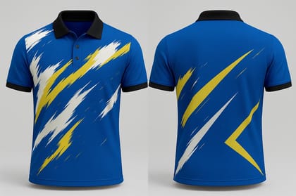 Tejaswini Creation Polo T-Shirt (L) | Abstract Graphic Print | Casual Wear