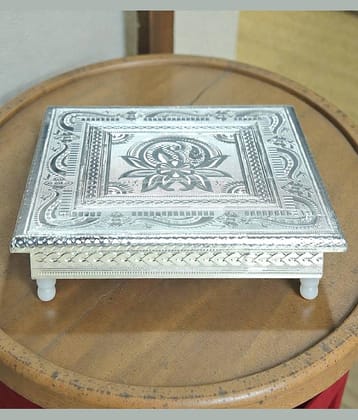 Sigaram Chowki 1 Silver Plated Chowki ( Pack of 1 )