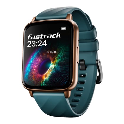 Fastrack Jupiter S1 Smart Watch, 1.83” TFT Display, 240 * 284 Pixel Resolution, SingleSync BT Calling, AI Voice Assistant, 100+ Sports Modes & Smartwatch Faces, Upto 5 Day Battery, IP68 (Teal) Fastrack Jupiter S1 Smart Watch, 1.83” TFT Display, 240 * 284