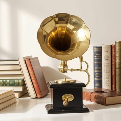 Brass Showpiece Home Decor Gramophone (MRMAS215 A)