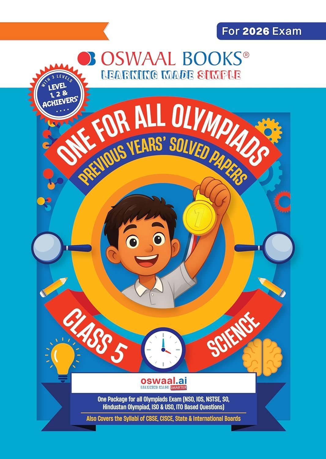 Oswaal One For All Olympiads Previous year solved ppr Science Class 5 Evs With one package for all olympiads exams [Paperback] [Oct 30, 2024] Oswaal