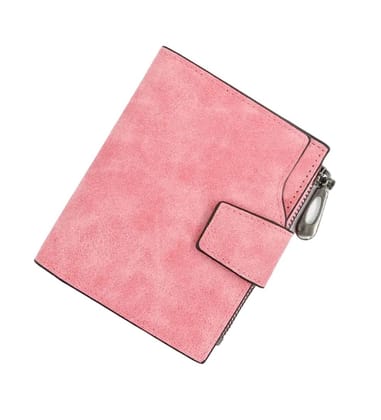 Women's Vegan Leather Small Zipper Wallet (RoseGlod)