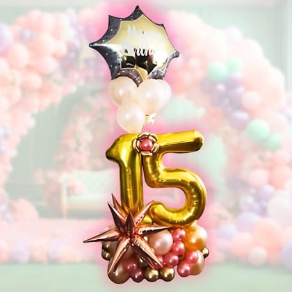 Happy 15th Birthday Balloon Bouquet