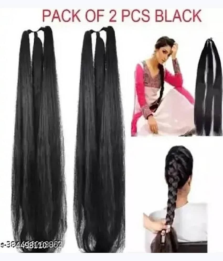 Renu Creation Black Girls Hair Extension ( Pack of 2 )