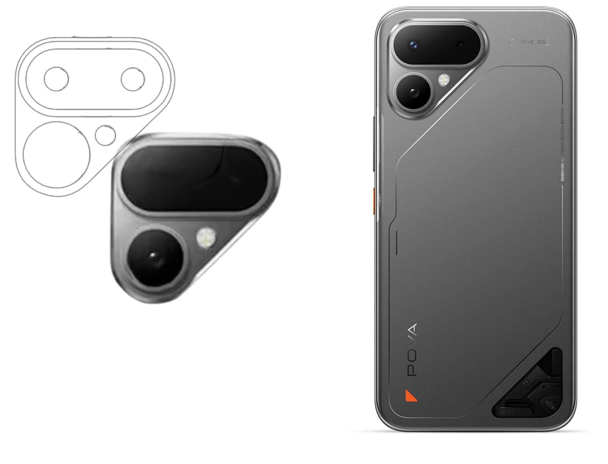 ISAAK Back Camera Lens Protector compatible for Tecno Curve 2 (Pack of 1)