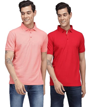 Knite Wolf Men Cotton Blend Regular Fit Solid Polo T Shirt ( Multicolor14 )