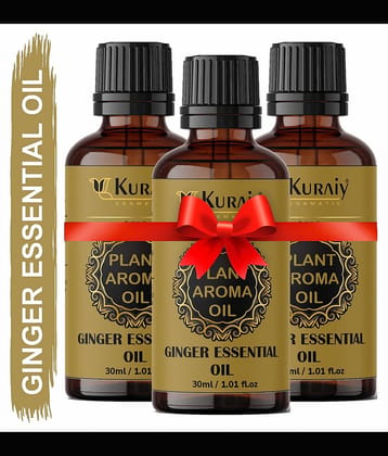 KURAIY Ginger Slimming Essential Oil Lifting Firming Hip Lift Up Fat Burner Pack of 3