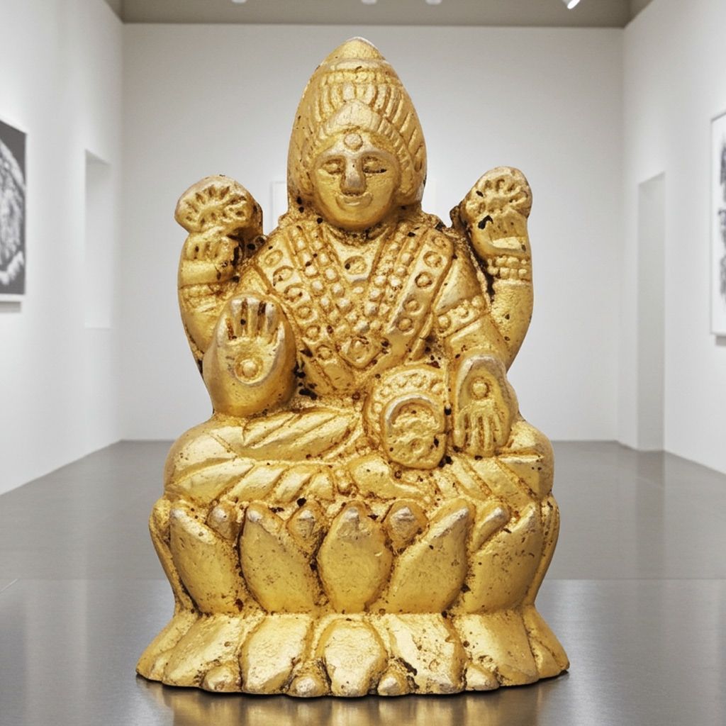 Brass Showpiece Laxmi Ji Statue (BSMAS859 A)