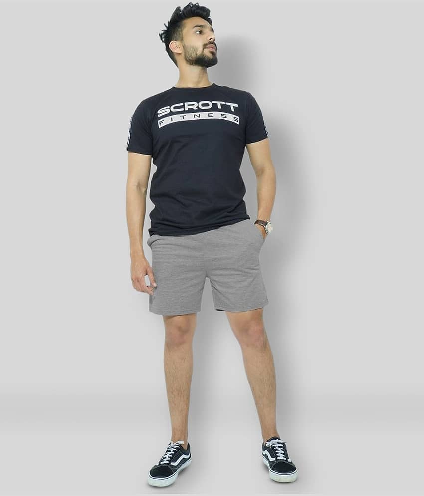 Scrott Merchandise - Grey Cotton Men's Shorts ( Pack of 1 )
