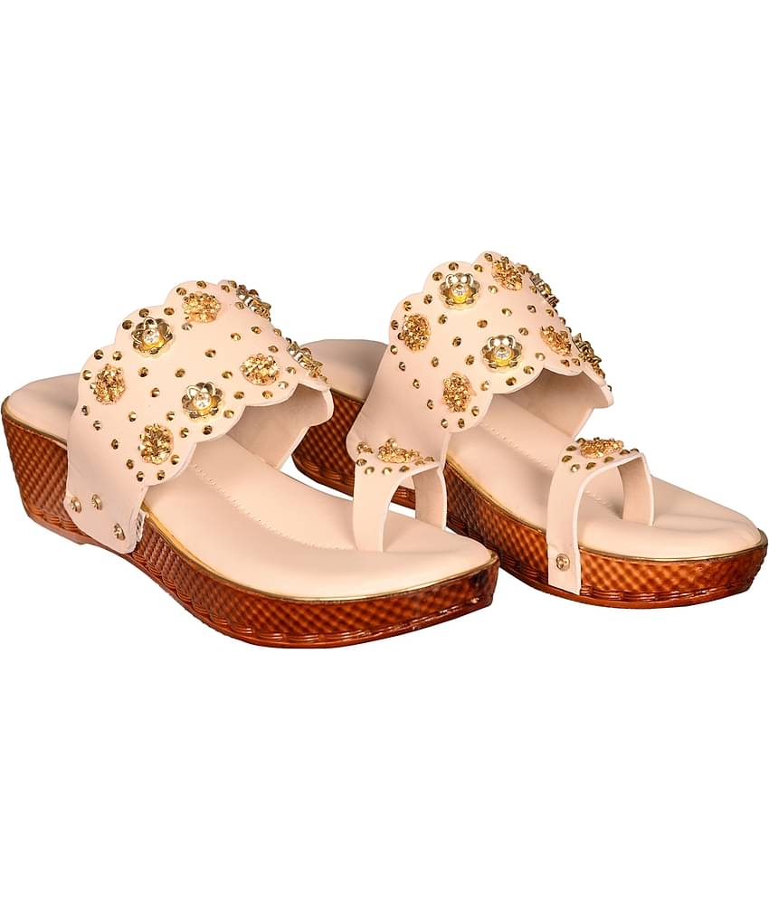 Footprints - White Women's Slip On Heels