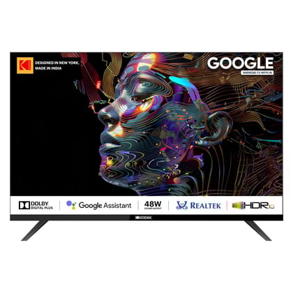 Kodak 80 cm (32 inches) Matrix Series QLED Android Google TV 32MT5077 (Black) Black