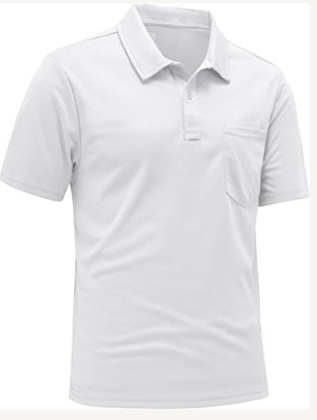 RATHNA APPARELS Men's Regular Fit Polo Neck T-shirt - White (S- SIZE)