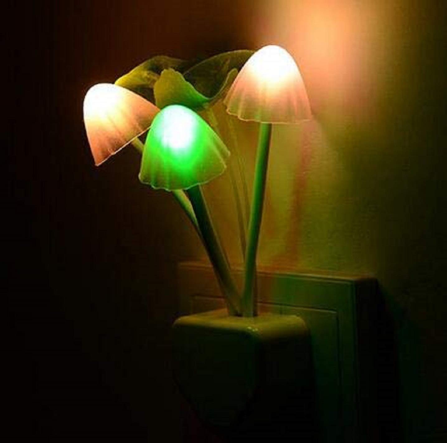 Elecsera Mushroom light automatic sensor night lamp Night Lamp Night Lamp (10 cm, Multicolor)