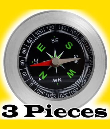 3 Pieces 6cm Military Magnetic Compass